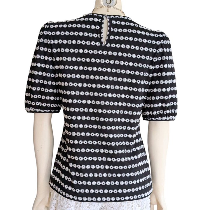 Ann Taylor Black & White Top Size Small