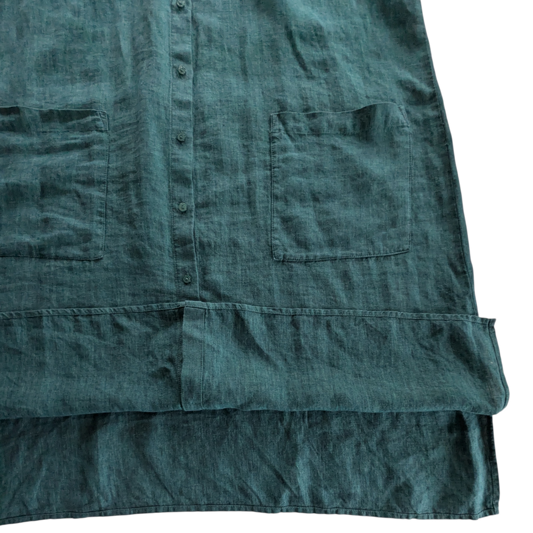 Eileen Fisher Teal Cotton Dress Size XL