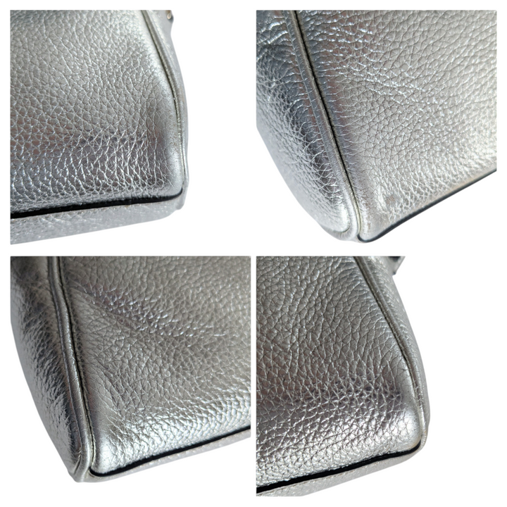 Salvatore Ferragamo Ganini Silver Crossbody Bag