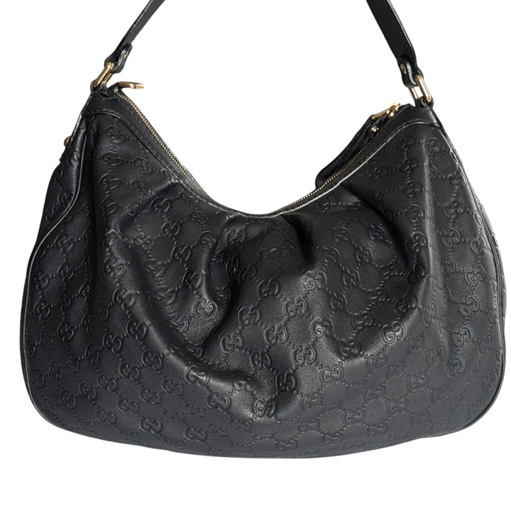 Gucci Cimaline Shoulder Bag Black Leather