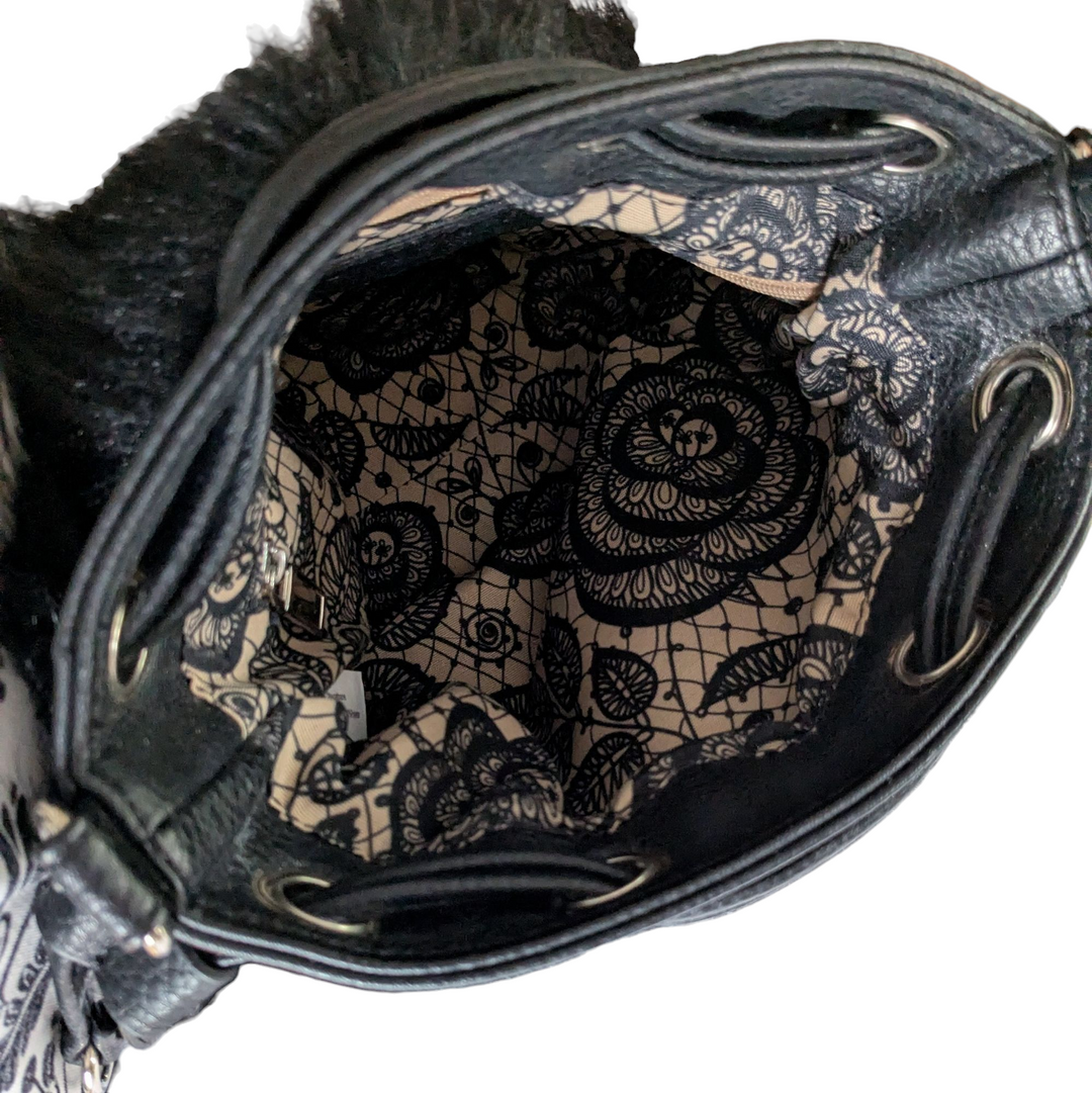 Carlos Santana Faux Fur Bucket Bag