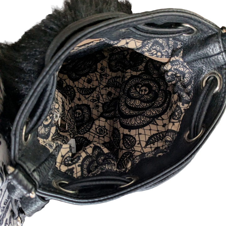 Carlos Santana Faux Fur Bucket Bag