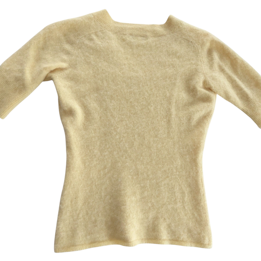 Kinross Yellow Cashmere Sweater Set Size Small