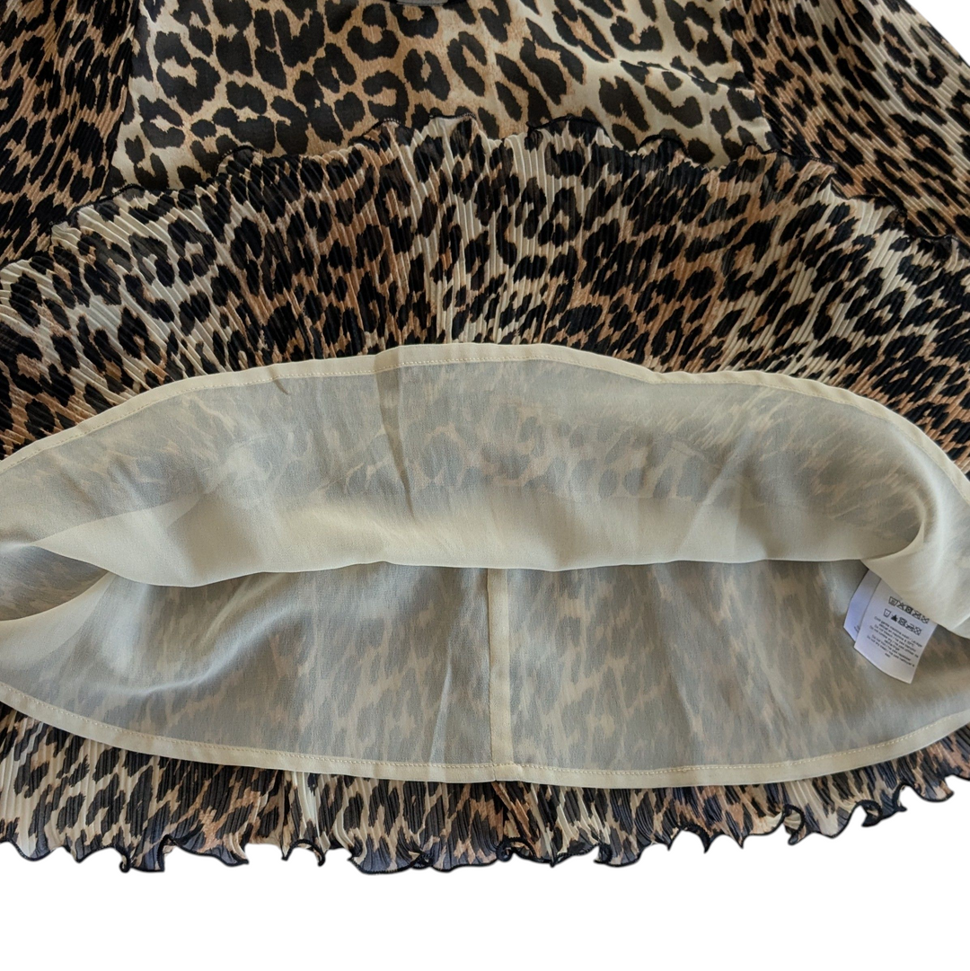 Ganni Animal Print Blouse Size 42