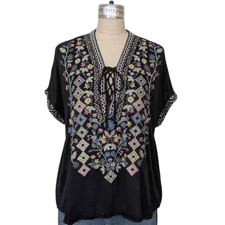 Johnny Was Biya Hendaya Tunic Size Small