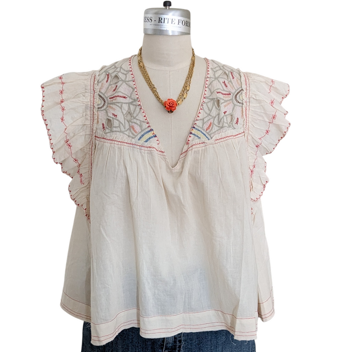 Black Tape Peasant Top Size XL NWT