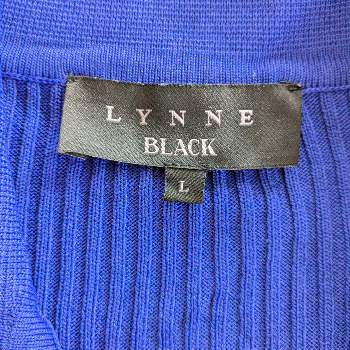 Lynne Black Ribbed Knit Dress Size Large