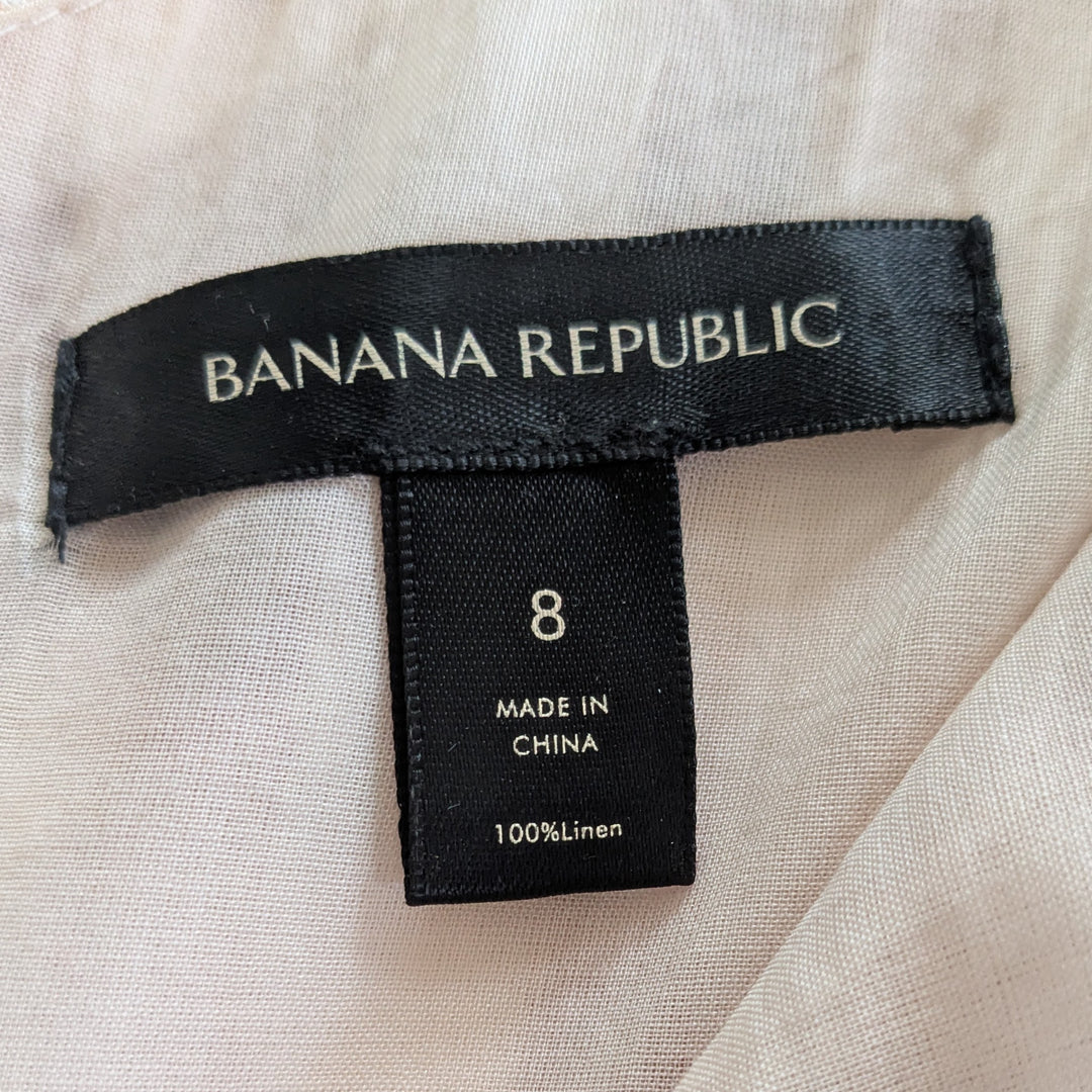 Banana Republic One Shoulder Linen Dress Size 8