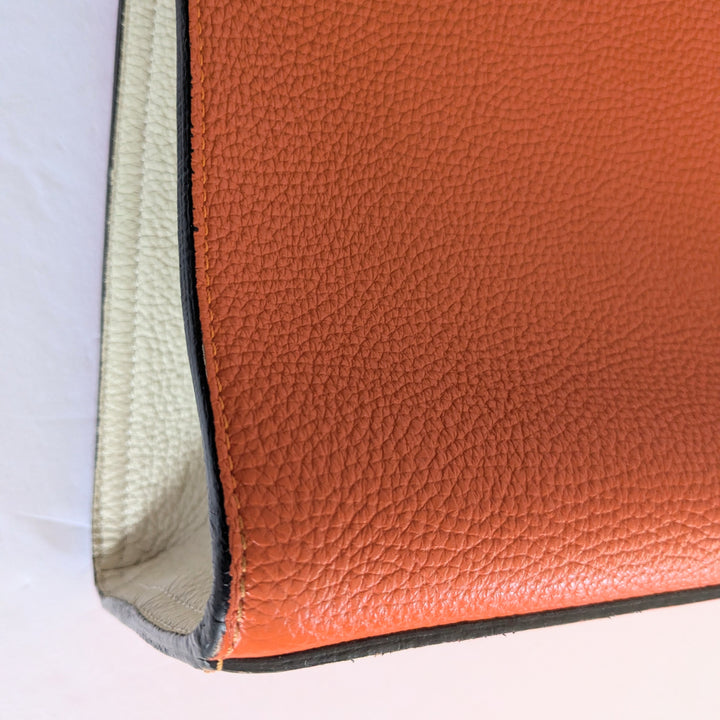 Avenue 67 Milano Orange Leather Tote