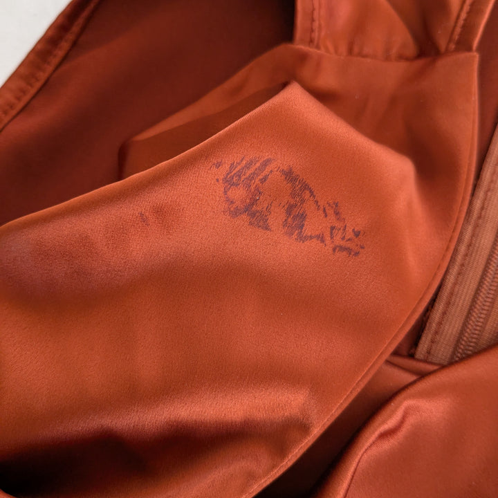 Rust Satin Gown Size Small