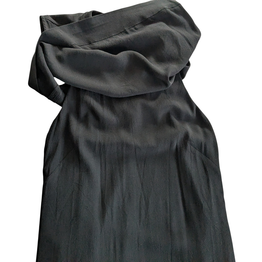 Helmut Lang Black Blaze Layered High Low Dress Size 4