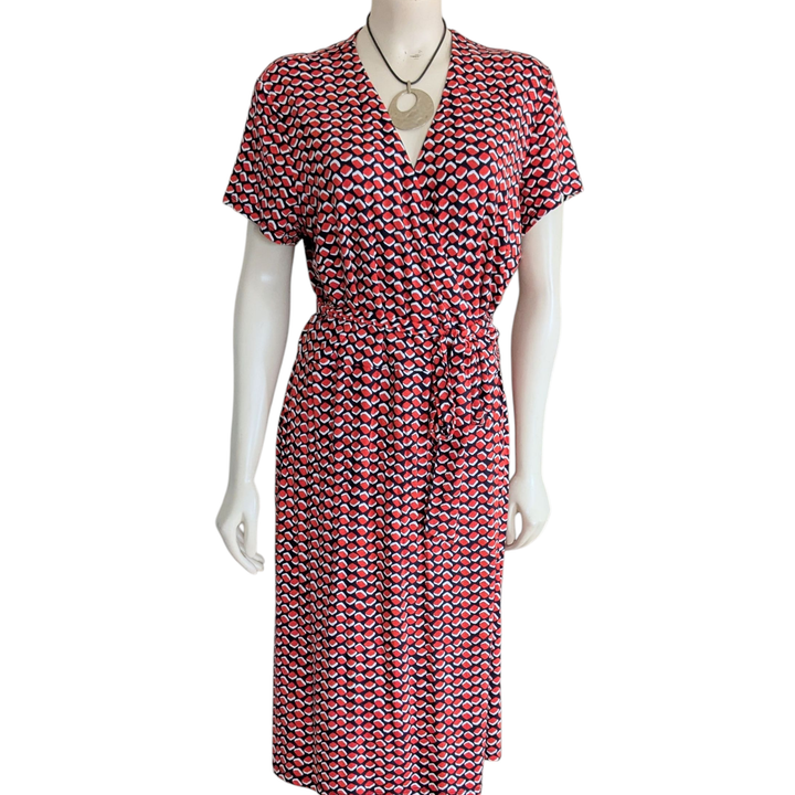 Hobbs Delilah Short Sleeve Wrap Dress Size 14