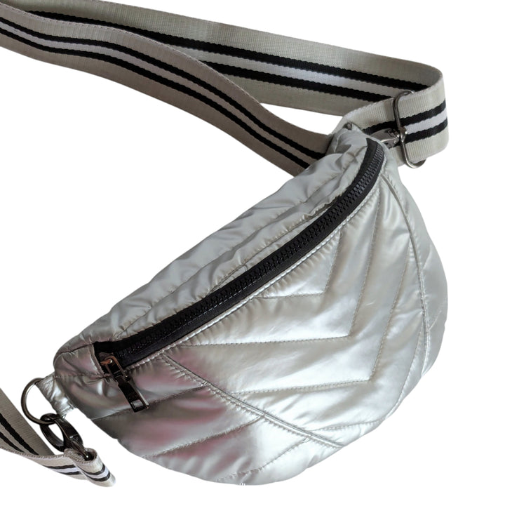 Think Rolyn Little Runaway Silver Belt Bag
