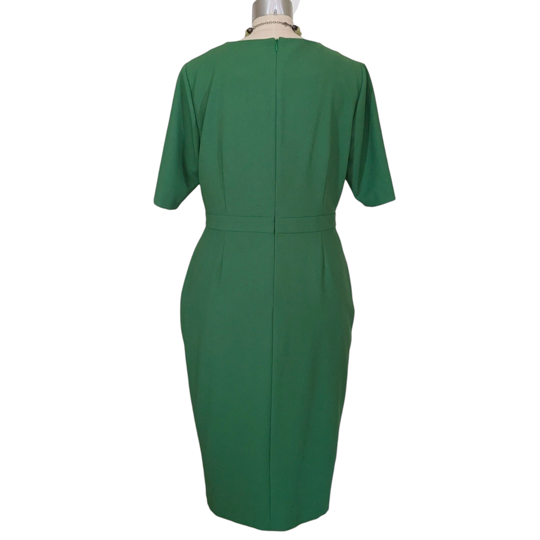 Hobbs Tillie Green Sheath Dress Size 14