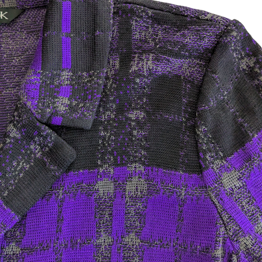 Misook Heritage Fit Plaid Knit Blazer Size Medium