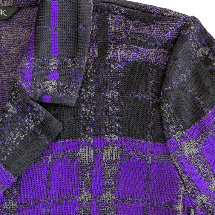 Misook Heritage Fit Plaid Knit Blazer Size Medium