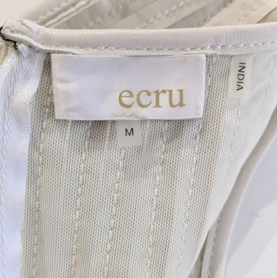 Ecru Leather Top Size Medium
