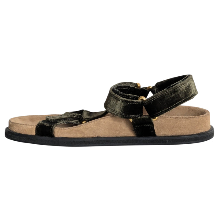 Zara Velvet Strap Sandals Size 38