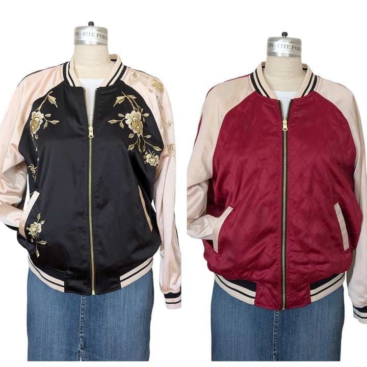 Express Reversible Satin Jacket Size Large
