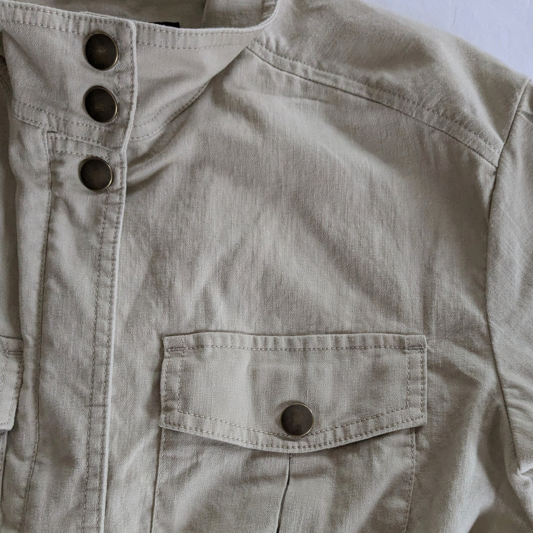 Banana Republic Factory Linen Blend Jacket Size Small Petite