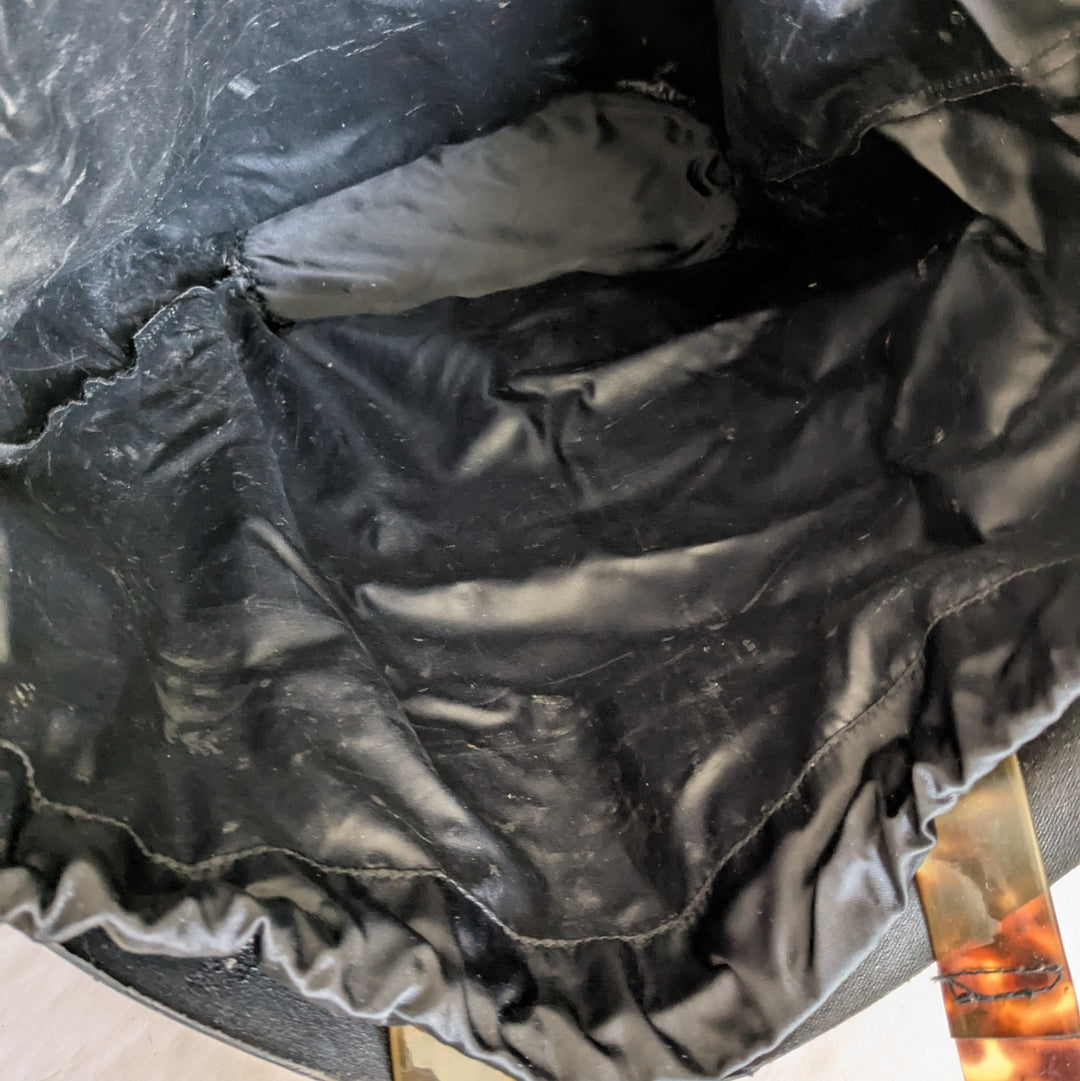 Furla Black Leather Tote Bag