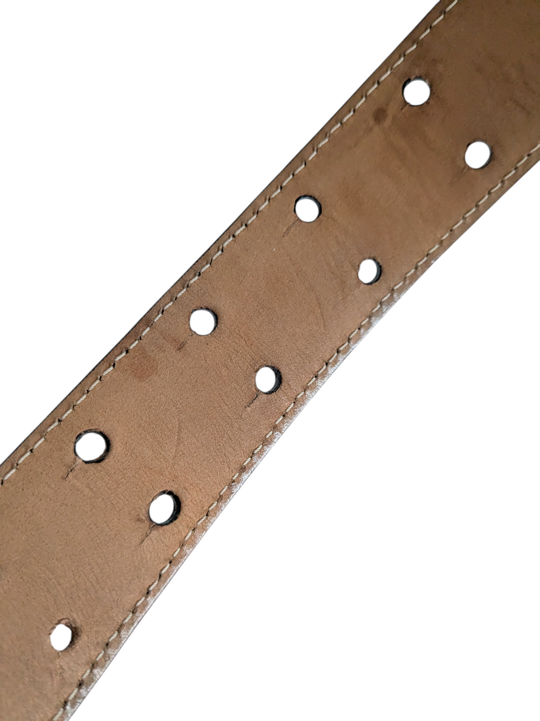 Moschino White Leather Logo Belt