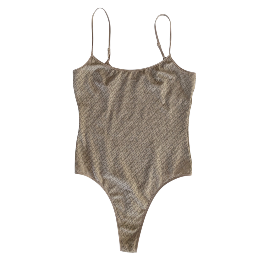 Skims Logo Mesh Bodysuit Size Small