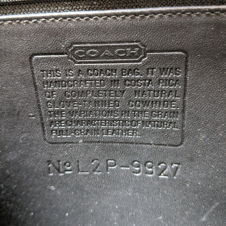 Coach Vintage Station Black Leather Convertible Satchel