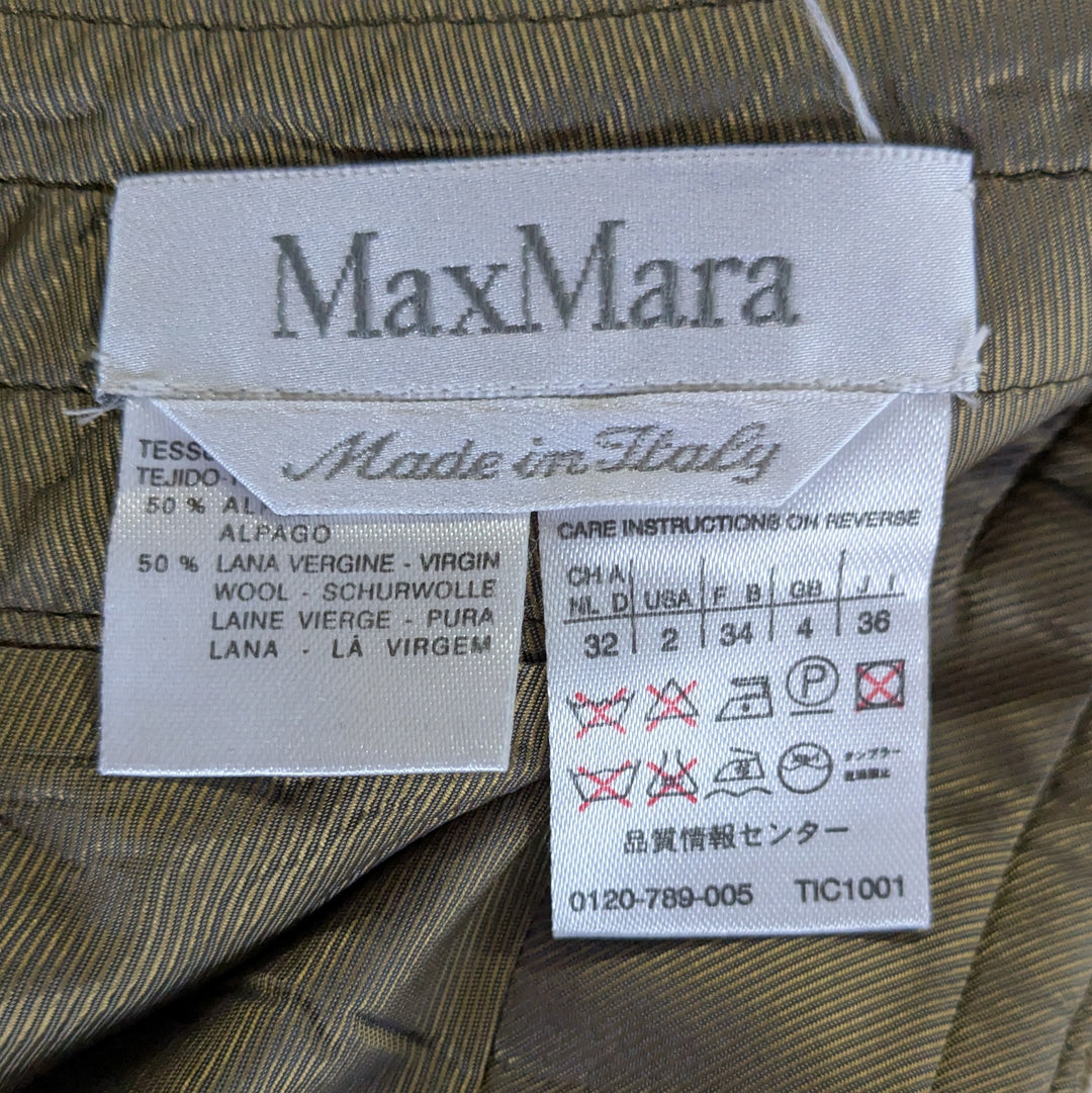 MaxMara Alpaca and Wool Full Skirt Size 2