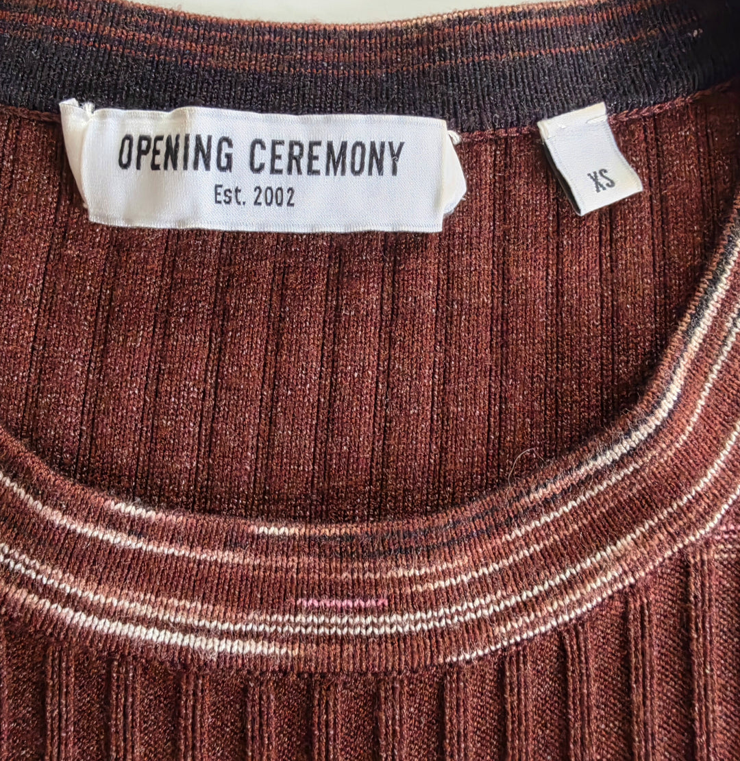 Open Ceremony Delta Ribbed Knit Dress Size XS