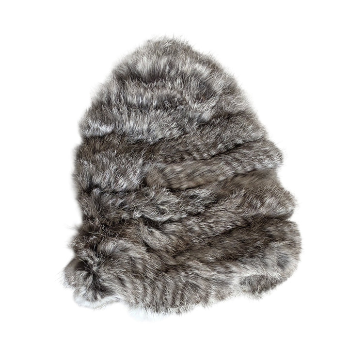 Grey Rabbit Fur Hat