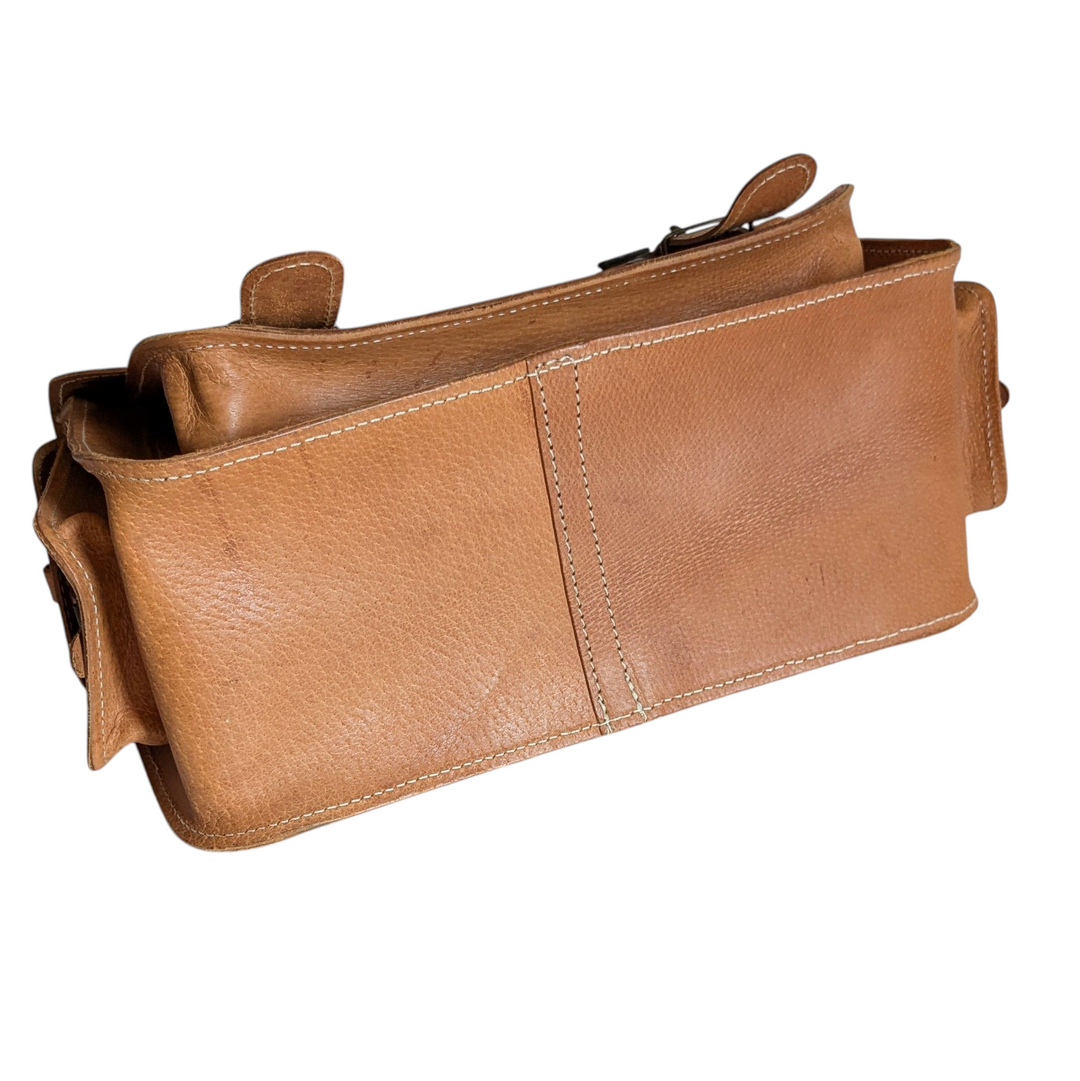 Greek Leather Convertible Messenger Bag