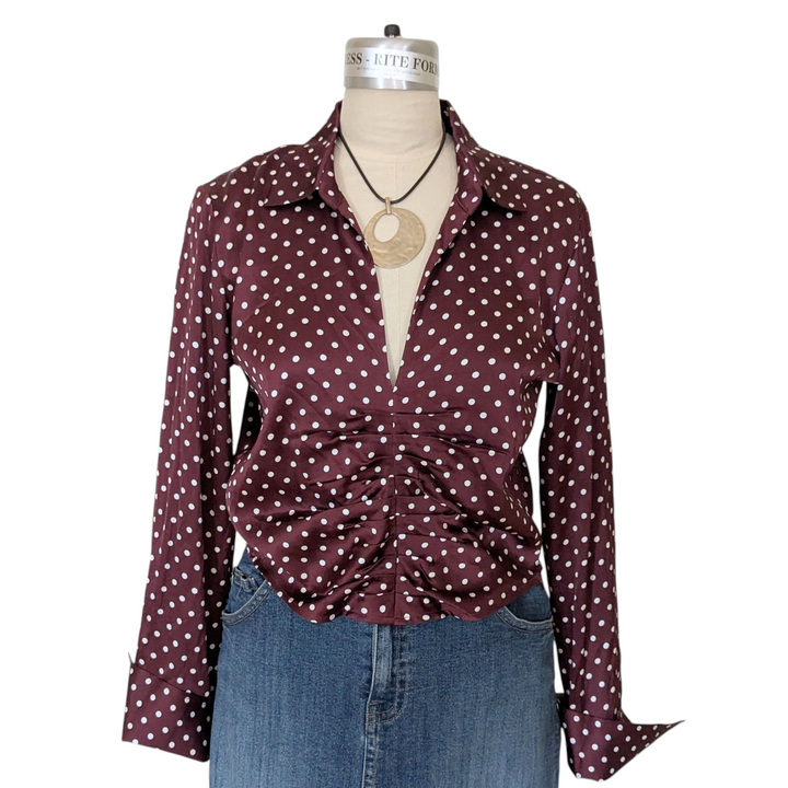 Favorite Daughter Cropped Blouse Size Large