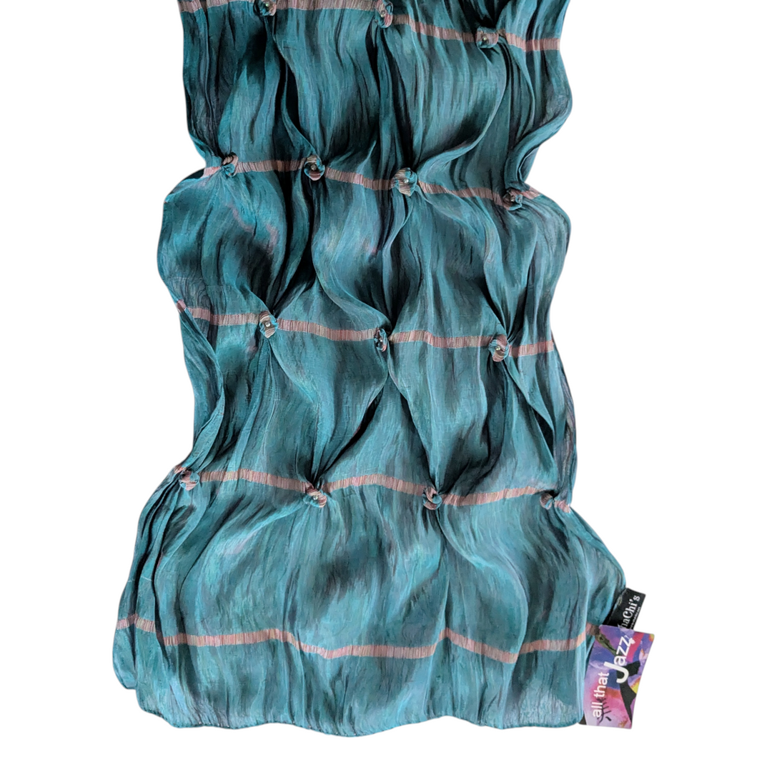 Cha Chi Turquoise Crinkle Scarf