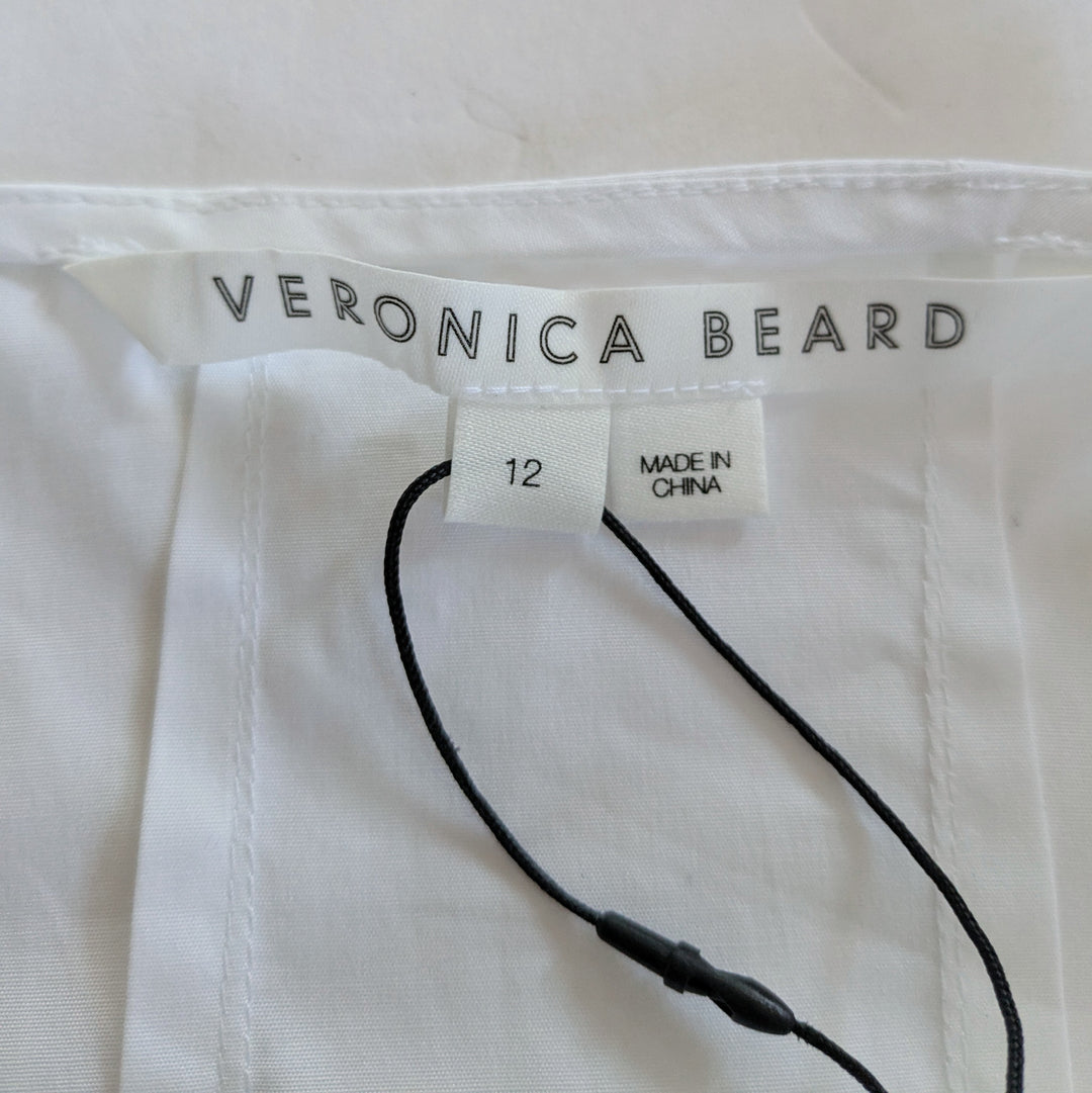 Veronica Beard Laura White Top Size 12 NWT