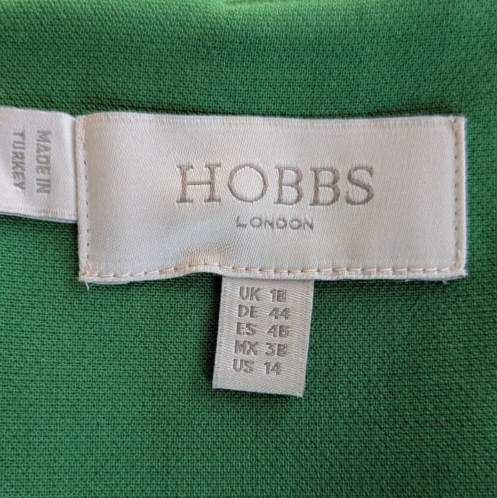 Hobbs Tillie Green Sheath Dress Size 14