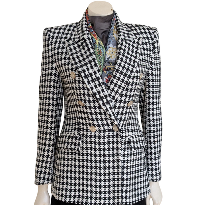 Zara Houndstooth Blazer Size Small
