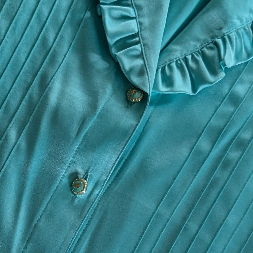 St John Silk Charmeuse Blouse Size 4