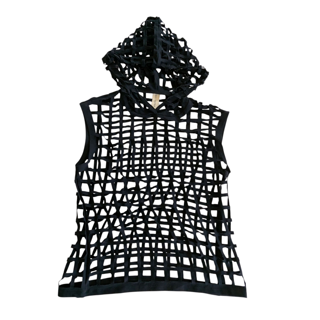 PRJON Laser Cut Hooded Tank Top Size Small