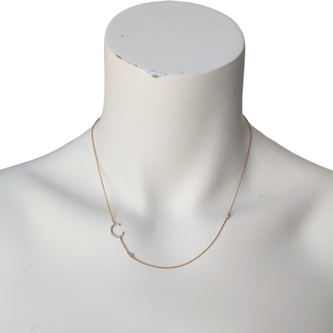 Tai Sideways "C" Initial Necklace
