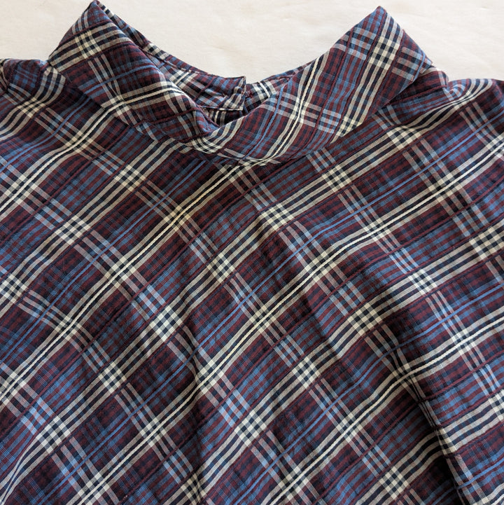 Veronica Beard Isabel Plaid Top Size Large