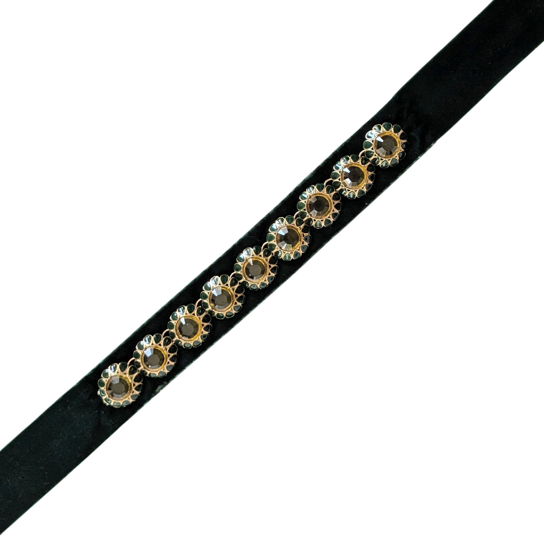 Urban Outfitters Green Velvet Tie Belt