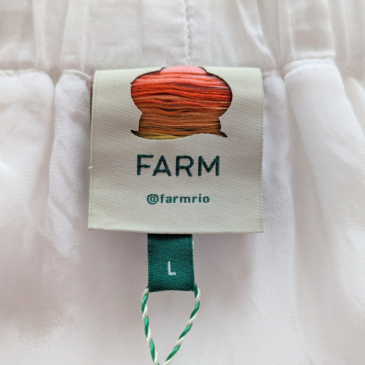 FARM Rio White Eyelet Maxi Skirt Size Large