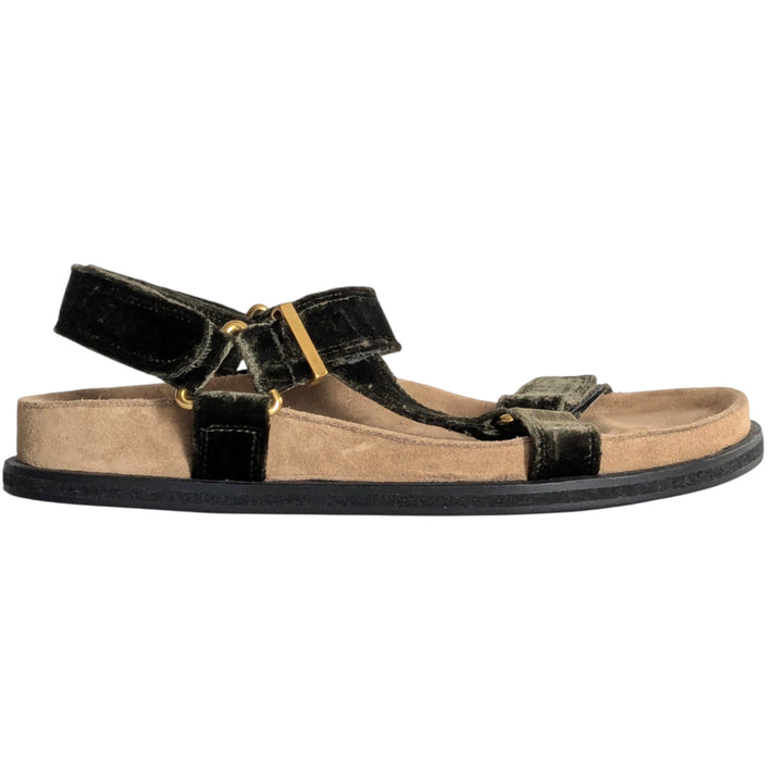 Zara Velvet Strap Sandals Size 38