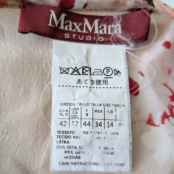 MaxMara Semi Sheer Silk Top Size 42/12