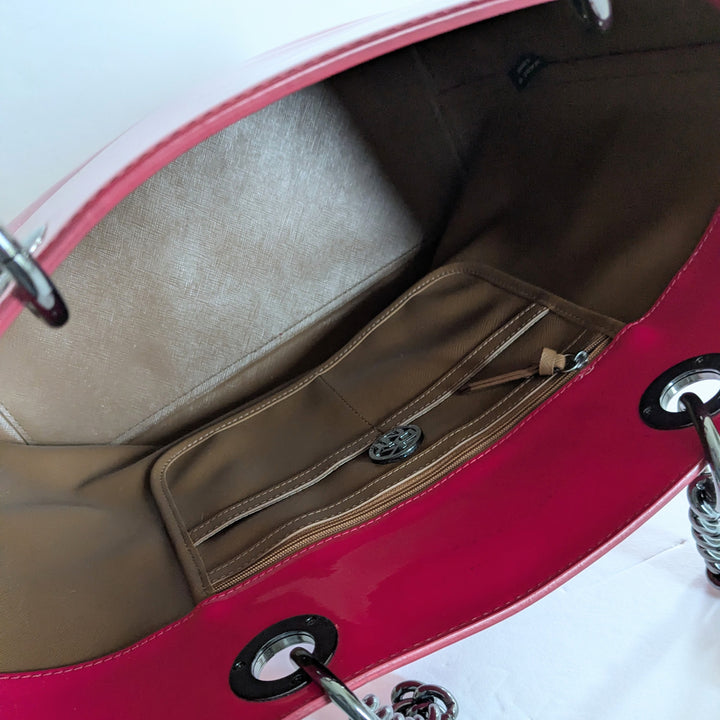 DKNY Hot Pink Patent Leather Tote