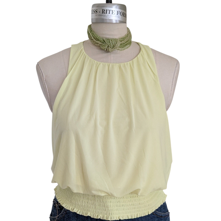 Express Yellow Sleeveless Top Size Large
