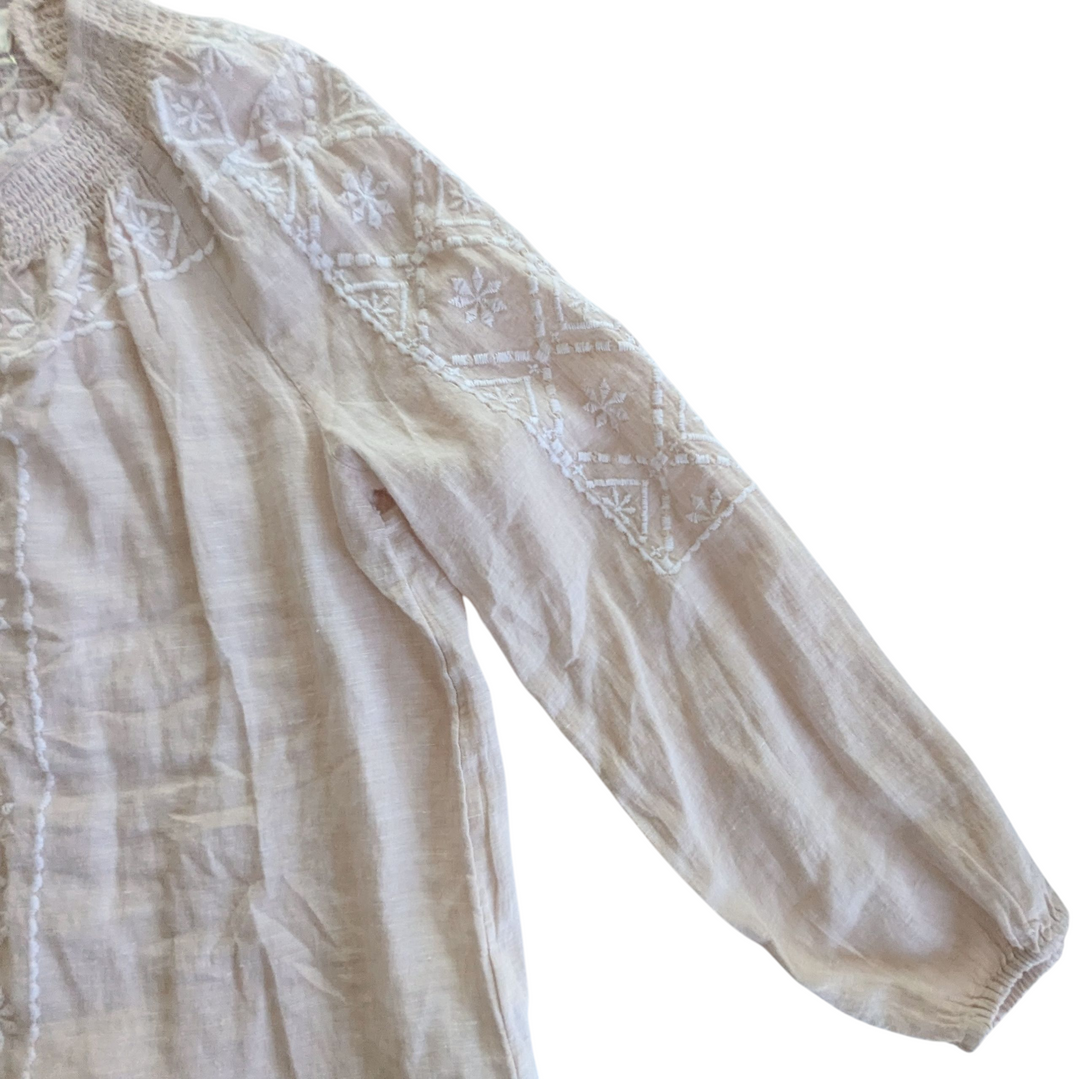 Joie Linen Peasant Top Size Small