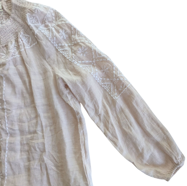 Joie Linen Peasant Top Size Small