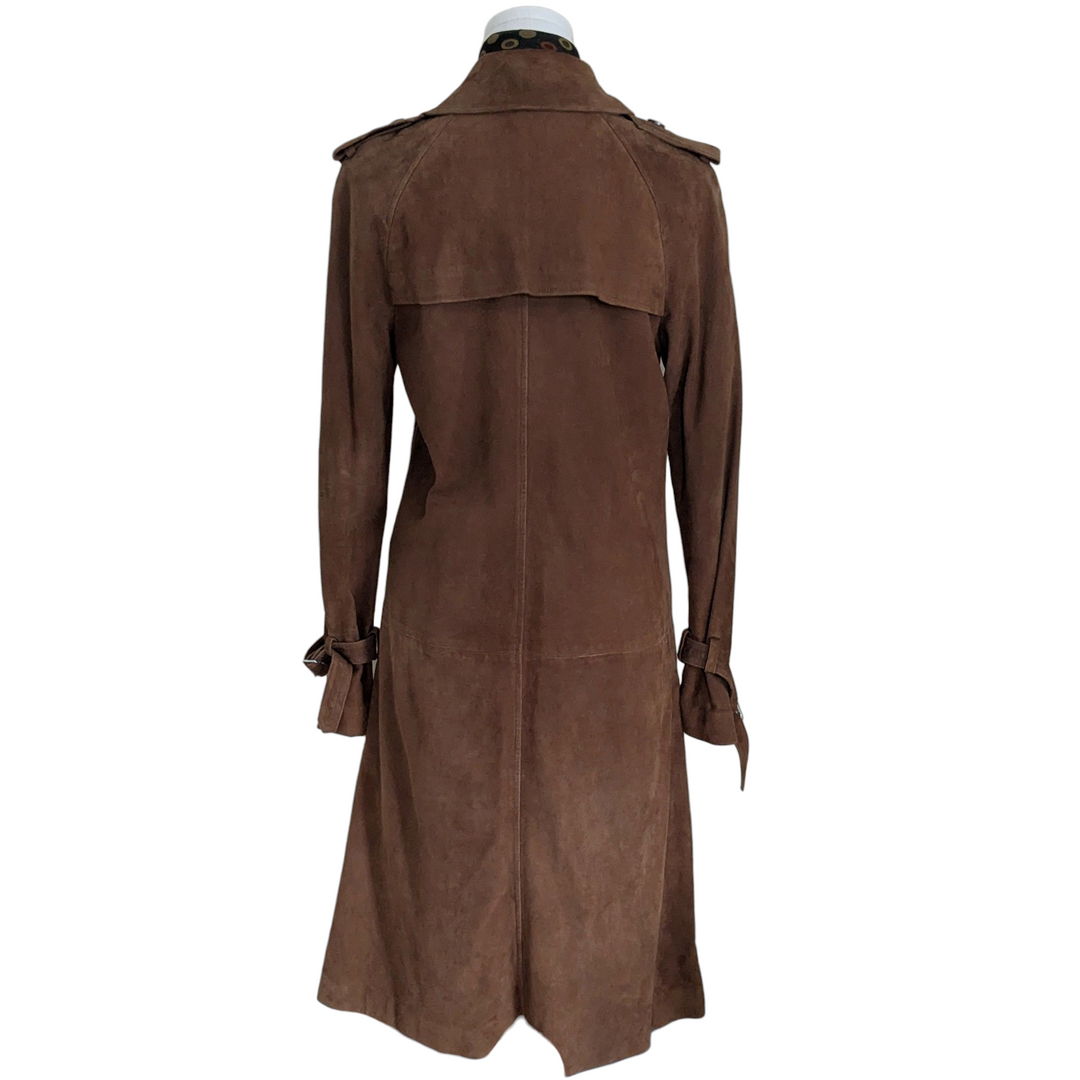 Yves Saint Laurent Suede Trench Coat Size Small